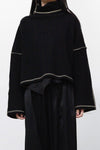 BASERANGE camel turtleneck sweater FCTN-RIB-WI23 black